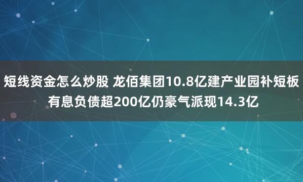 短线资金怎么炒股 龙佰集团10.8亿建产业园补短板 有息负债超200亿仍豪气派现14.3亿